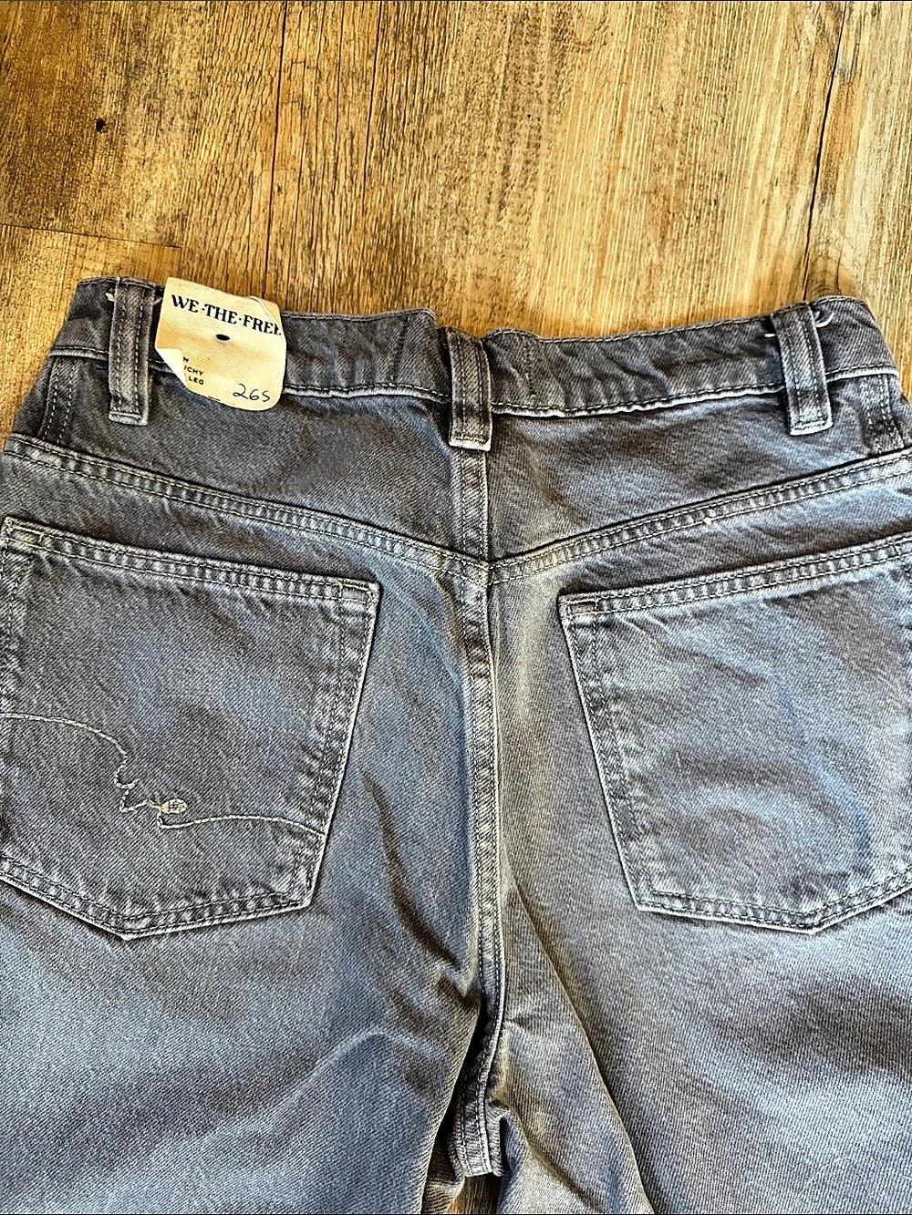 We The Free Barrel, 76Wide Leg Jeans in Gray Waist 26 Short - Picture 6 of 6